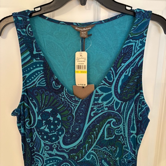 Tommy Bahama Blue Lake Paisley Dress, Size M, 8-10 - Picture 2 of 5